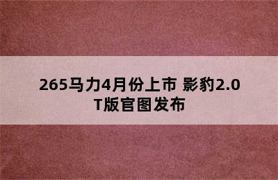 265马力4月份上市 影豹2.0T版官图发布